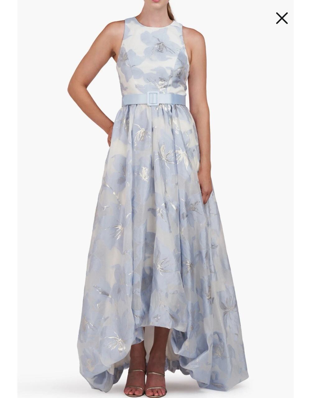 Kay Unger Vivian Floral Organza Jacquard Gown dress size 10